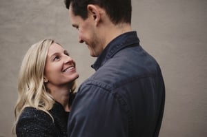 Man and woman looking at eachother